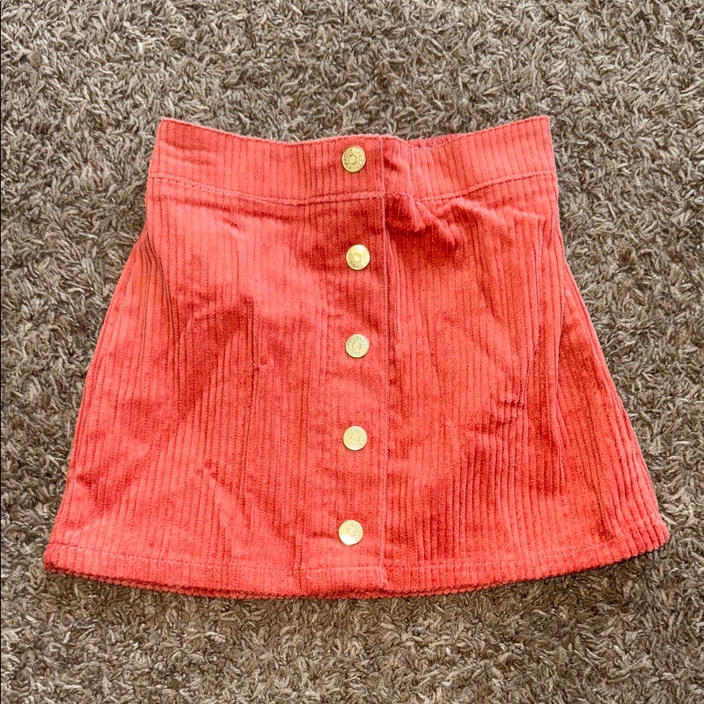 Isaac Mizrahi Burnt Orange A-line Mini Skirt